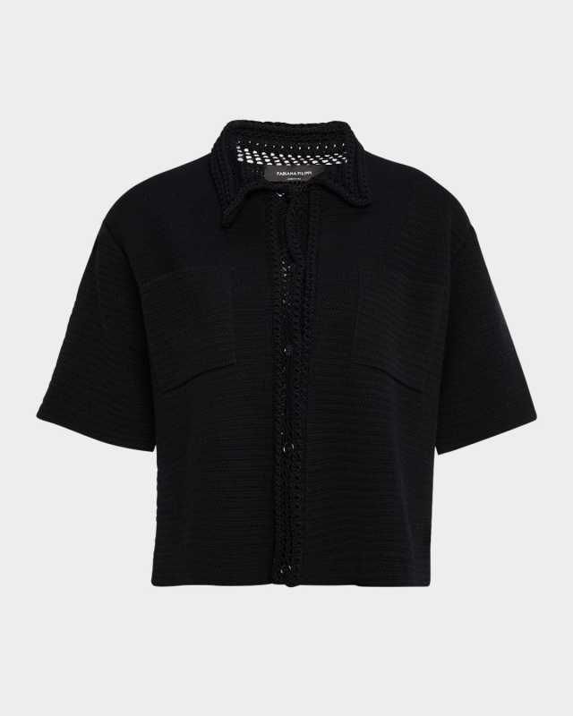 Knit Button-Down Shirt